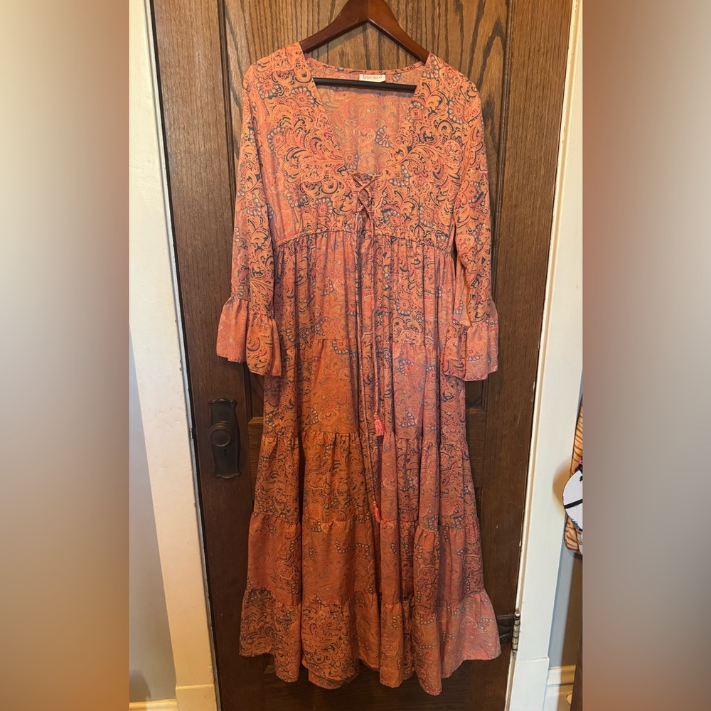 Anthropology Bohemian Paisley Dress xl